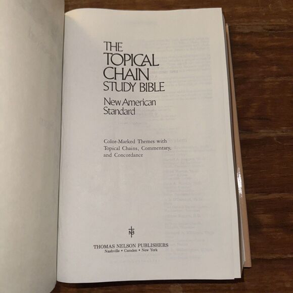 The Topical Chain Study Bible NAS Color Marked Concordance 1983 Hardback DJ - Picture 4 of 14